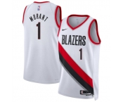 Men's Portland Trail Blazers #1 Ja Morant White 2026 Association Edition Stitched Basketball Jersey