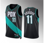 Men's Portland Trail Blazers #11 Malcolm Brogdon 2022-23 Black City Edition Stitched Basketball Jersey
