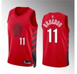 Men's Portland Trail Blazers #11 Malcolm Brogdon Red Statement Edition Stitched Basketball Jersey