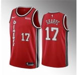 Men's Portland Trail Blazers #17 Shaedon Sharpe Red Classic Edition Stitched Basketball Jersey