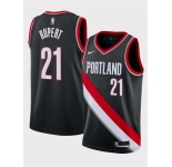 Men's Portland Trail Blazers #21 Rayan Rupert Black Icon Edition Stitched Basketball Jersey