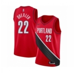 Men's Portland Trail Blazers #22 Clyde Drexler Authentic Red Finished Basketball Jersey - Statement Edition