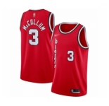 Men's Portland Trail Blazers #3 C.J. McCollum Authentic Red Hardwood Classics Basketball Jersey