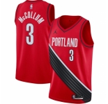Men's Portland Trail Blazers #3 C.J. McCollum Jordan Brand Red 2020-21 Swingman Jersey