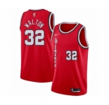 Men's Portland Trail Blazers #32 Bill Walton Authentic Red Hardwood Classics Basketball Jersey
