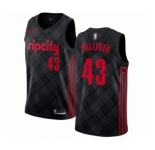 Men's Portland Trail Blazers #43 Anthony Tolliver Authentic Black Basketball Jersey - City Edition