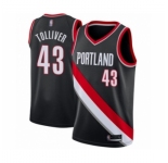 Men's Portland Trail Blazers #43 Anthony Tolliver Swingman Black Basketball Jersey - Icon Edition