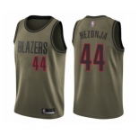 Men's Portland Trail Blazers #44 Mario Hezonja Swingman Green Salute to Service Basketball Jersey