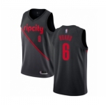 Men's Portland Trail Blazers #6 Jaylen Hoard Authentic Black Basketball Jersey 2018 -19 City Edition