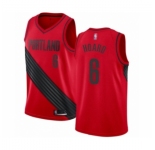 Men's Portland Trail Blazers #6 Jaylen Hoard Authentic Red Basketball Jersey Statement Edition