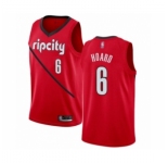 Men's Portland Trail Blazers #6 Jaylen Hoard Red Swingman Jersey - Earned Edition