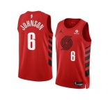 Men's Portland Trail Blazers #6 Keon Johnson 2022-23 Red Statement Edition Swingman Stitched Basketball Jersey