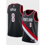 Men's Portland Trail Blazers #8 Deni Avdija Black Icon Edition Stitched Basketball Jersey