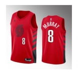 Men's Portland Trail Blazers #8 Kris Murray 2023 Draft Red Statement Edition Stitched Basketball Jersey