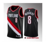 Men's Portland Trail Blazers #8 Kris Murray Black 2023 Draft Icon Edition Stitched Basketball Jersey