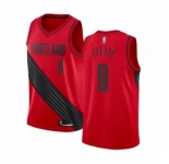 Men's Portland Trail Blazers #9 Nassir Little Authentic Red Basketball Jersey Statement Edition