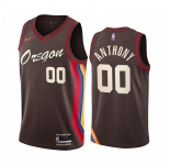 Nike Blazers #00 Carmelo Anthony Chocolate NBA Swingman 2020-21 City Edition Jersey
