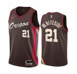 Nike Blazers #21 Hassan Whiteside Chocolate NBA Swingman 2020-21 City Edition Jersey