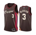 Nike Blazers #3 C.J. McCollum Chocolate NBA Swingman 2020-21 City Edition Jersey