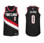 Nike NBA Portland Trail Blazers #0 Damian Lillard Jersey 2017-18 New Season Black Jersey