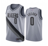 Portland Trail Blazers #0 Damian Lillard Gray NBA Swingman 2020-21 Earned Edition Jersey