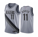 Portland Trail Blazers #11 Enes Kanter Gray NBA Swingman 2020-21 Earned Edition Jersey