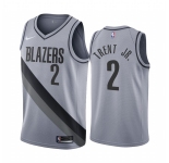 Portland Trail Blazers #2 Gary Trent Jr. Gray NBA Swingman 2020-21 Earned Edition Jersey