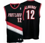nba portland trailblazers #12 aldridge black