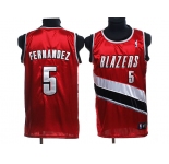 nba portland trailblazers #5 fernandez red