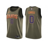 Men Nike Phoenix Suns #0 Marquese Chriss Green Salute to Service NBA Swingman Jersey