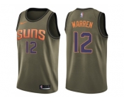 Men Nike Phoenix Suns #12 T.J. Warren Green Salute to Service NBA Swingman Jersey