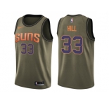 Men Nike Phoenix Suns #33 Grant Hill Green Salute to Service NBA Swingman Jersey