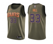 Men Nike Phoenix Suns #33 Grant Hill Green Salute to Service NBA Swingman Jersey