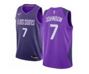 Men Nike Phoenix Suns #7 Kevin Johnson Authentic Purple NBA Jersey - City Edition