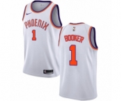 Men's Nike Phoenix Suns #1 Devin Booker Swingman NBA Jersey - Association Edition