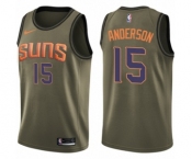 Men's Nike Phoenix Suns #15 Ryan Anderson Swingman Green Salute to Service NBA Jersey