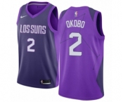 Men's Nike Phoenix Suns #2 Elie Okobo Authentic Purple NBA Jersey - City Edition