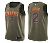 Men's Nike Phoenix Suns #2 Elie Okobo Swingman Green Salute to Service NBA Jersey