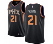 Men's Nike Phoenix Suns #21 Richaun Holmes Authentic Black NBA Jersey Statement Edition