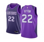 Men's Nike Phoenix Suns #22 Deandre Ayton Authentic Purple NBA Jersey - City Edition