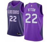 Men's Nike Phoenix Suns #22 Deandre Ayton Swingman Purple NBA Jersey - City Edition