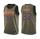 Men's Nike Phoenix Suns #32 Shaquille O'Neal Swingman Green Salute to Service NBA Jersey