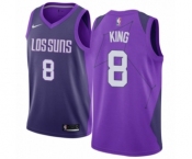 Men's Nike Phoenix Suns #8 George King Authentic Purple NBA Jersey - City Edition