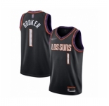 Men's Phoenix Suns #1 Devin Booker Swingman Black Basketball Jersey 2019-20 City Edition