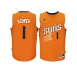 Men's Phoenix Suns #1 Devin Booker adidas Orange Swingman climacool Jersey