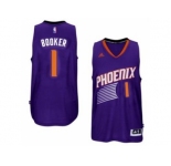 Men's Phoenix Suns #1 Devin Booker adidas Purple Swingman Road Jersey