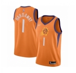 Men's Phoenix Suns #1 Penny Hardaway Authentic Orange Finished Basketball Jersey - Statement Edition