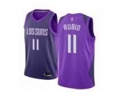 Men's Phoenix Suns #11 Ricky Rubio Authentic Purple Basketball Jersey - City Edition