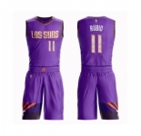 Men's Phoenix Suns #11 Ricky Rubio Swingman Purple Basketball Suit Jersey - City Edition