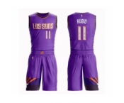 Men's Phoenix Suns #11 Ricky Rubio Swingman Purple Basketball Suit Jersey - City Edition